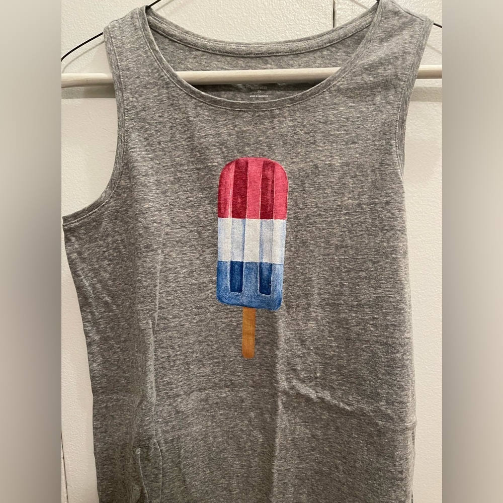 NWOT Popsicle Graphic Gray Tank Top - Picture 3 of 7